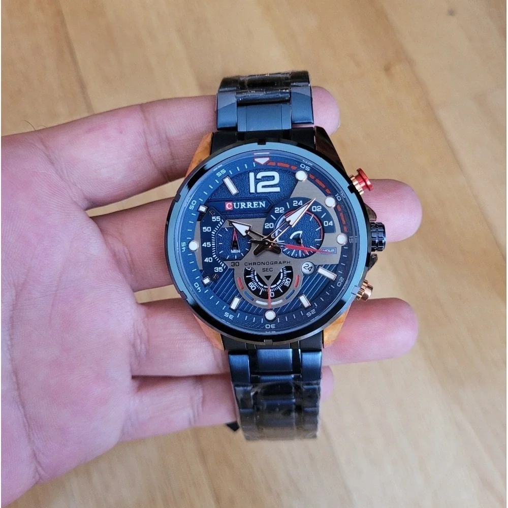 CURREN Chronograph Stylish Stainless‎ Steel Watch For Men